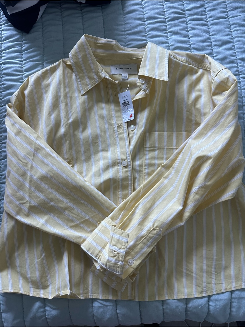 BNWT BANANA REPUBLIC CROP BUTTON DOWN SZ M
